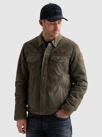 Giacca di mezza stagione 'Air Leather jacket' di PME Legend in verde