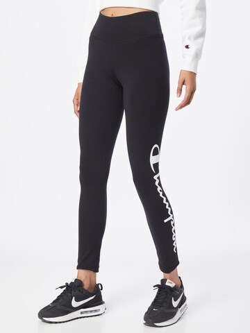 Champion Authentic Athletic Apparel Skinny Παντελόνι φόρμας σε μαύρο: μπροστά