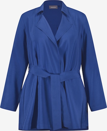 SAMOON Between-Season Jacket in Blue: front