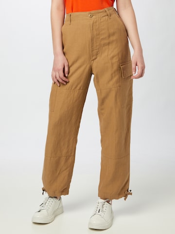 Polo Ralph Lauren Avar lõige Klapptaskutega püksid, värv pruun: eest vaates
