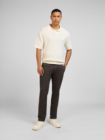 yazubi Slim fit Chino Pants 'Dustin' in Brown