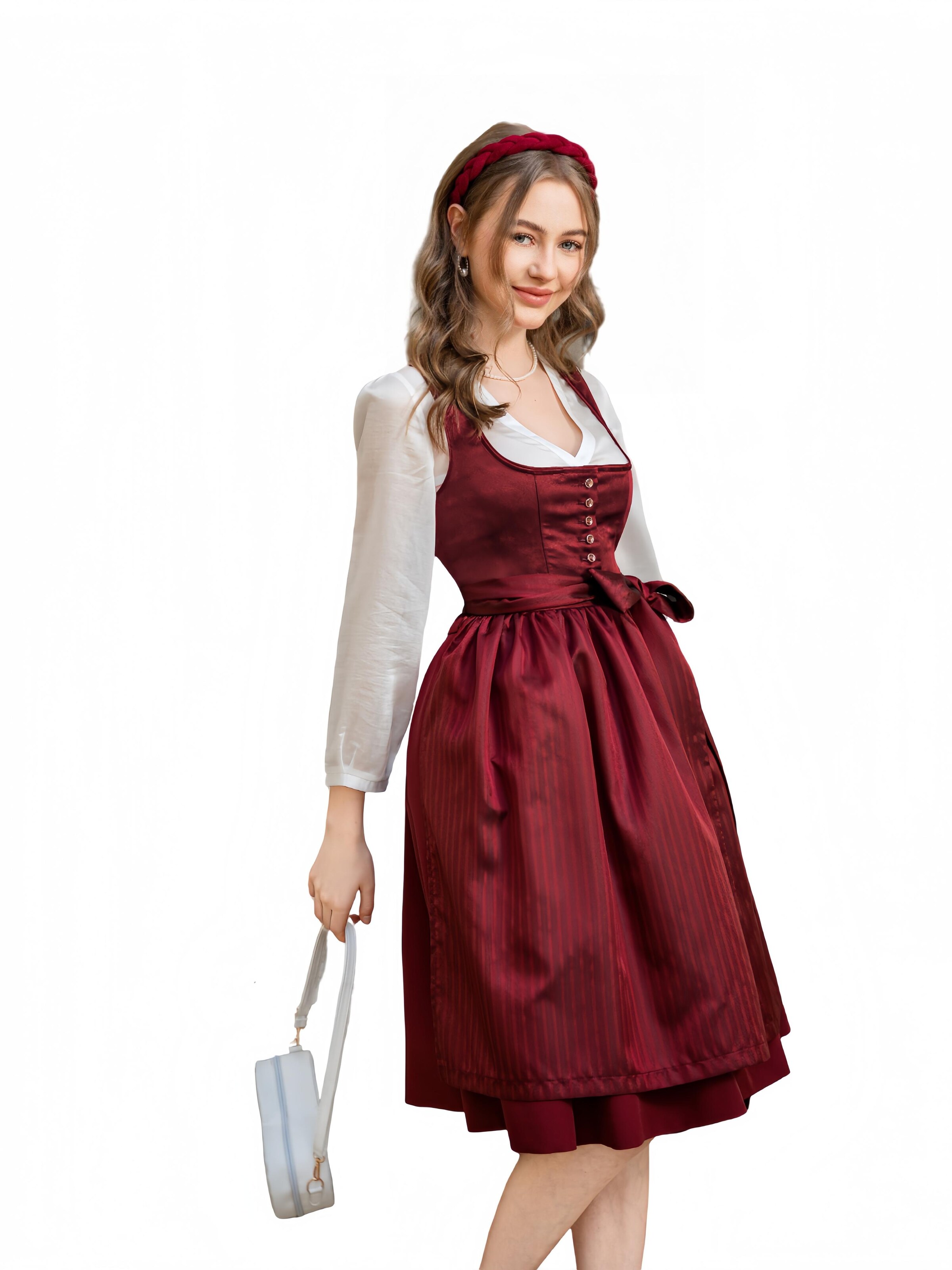 DIRNDLSTERN Dirndl 'DIRNDLSTERN Dirndl 'Herzmut' in Bordeaux'‌‌‌‌ in Rot