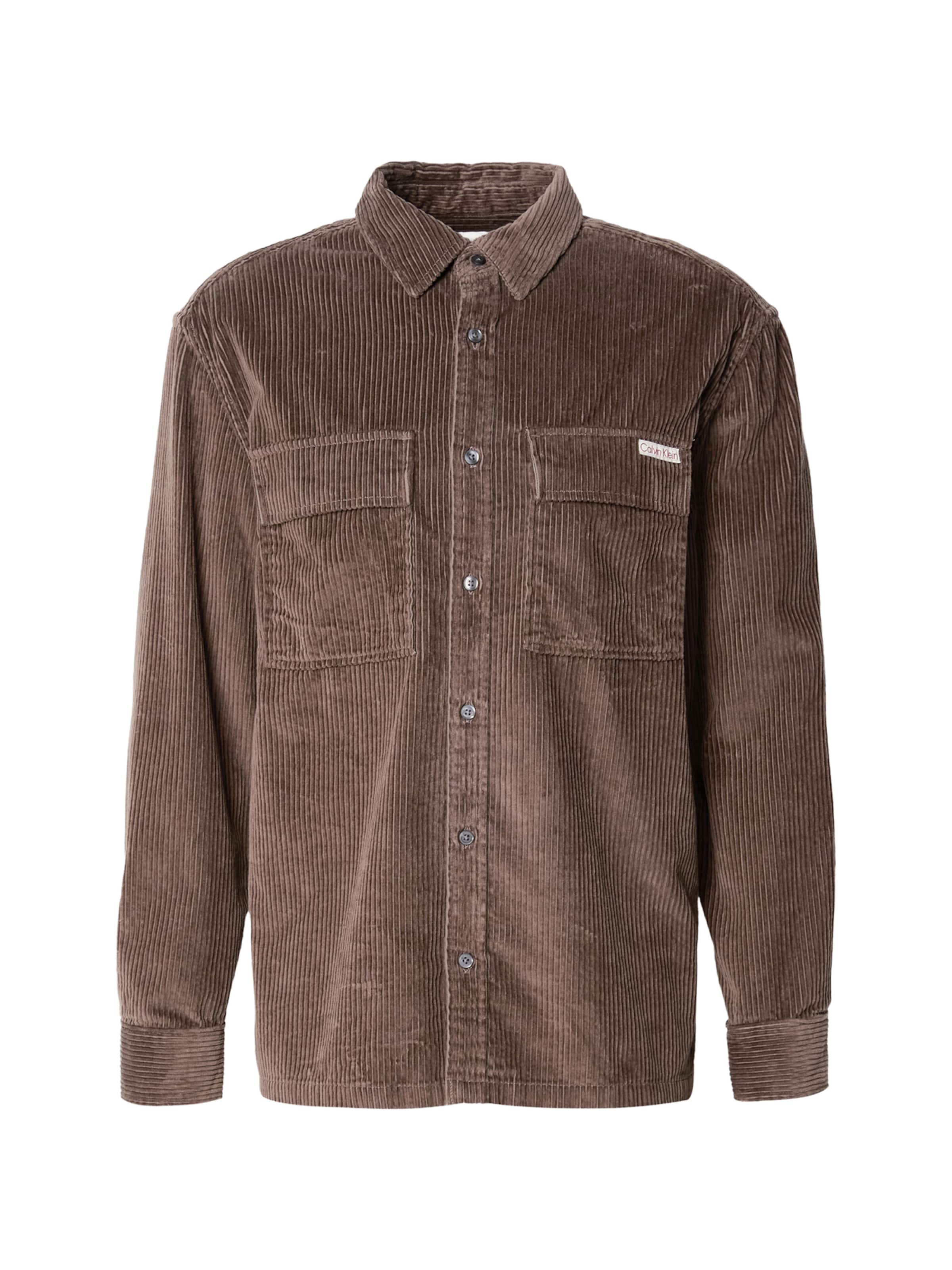 Calvin Klein Jeans Rovný strih Košeľa - Sivá: predná strana