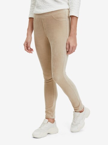 Cartoon Skinny Hose in Beige: predná strana