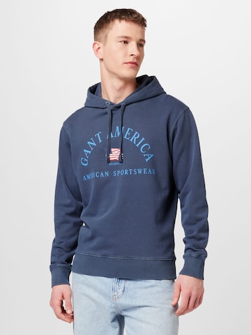 Sweat-shirt GANT en bleu : devant