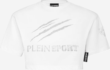 Plein Sport Top 'Scratch' in White: front
