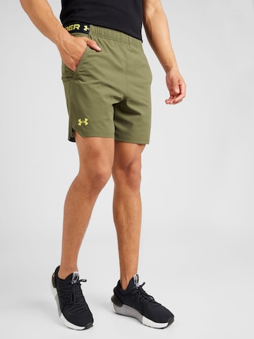 UNDER ARMOUR Regular Workout Pants 'Vanish' in Green: front