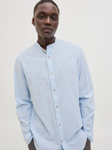 JACK & JONES Slim fit Πουκάμισο 'JJESummer Band' σε μπλε