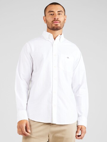 GANT Regular fit Button Up Shirt in White: front