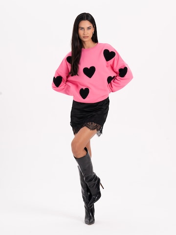Sweat-shirt MYLAVIE by Sarah Harrison en rose