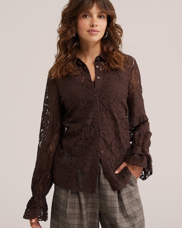 WE Fashion Blus i brun: framsida