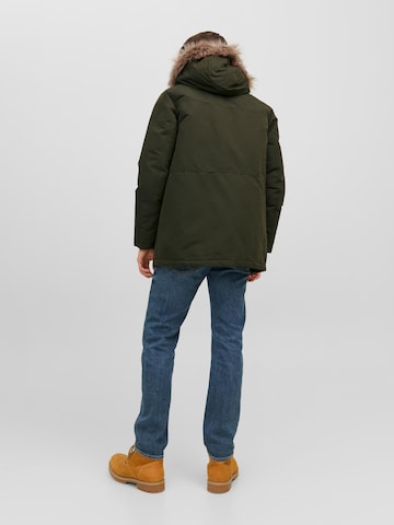 Manteau mi-saison 'Wing' JACK & JONES en vert