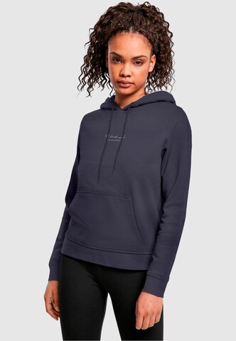 Merchcode Sweatshirt 'Love Yourself First' in Blau: predná strana