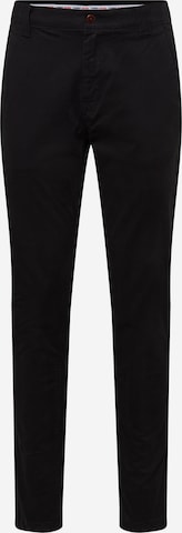 Coupe slim Pantalon chino 'Scanton' Tommy Jeans en noir : devant