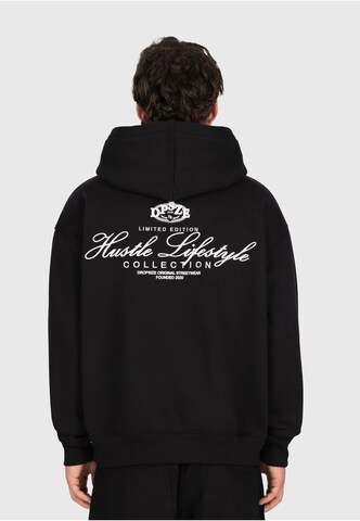Dropsize Sweatshirt 'Hustle' in Zwart: voorkant