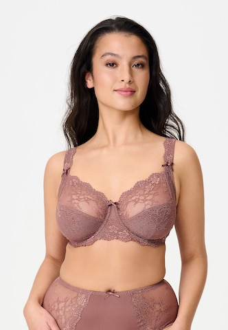 T-shirt Reggiseno di LingaDore in marrone: frontale