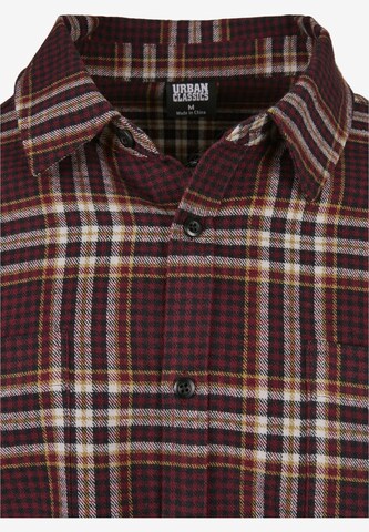 Urban Classics Regular fit Button Up Shirt in Brown