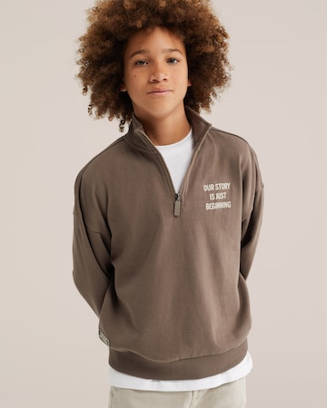 WE Fashion Sweatshirt i brun: forside