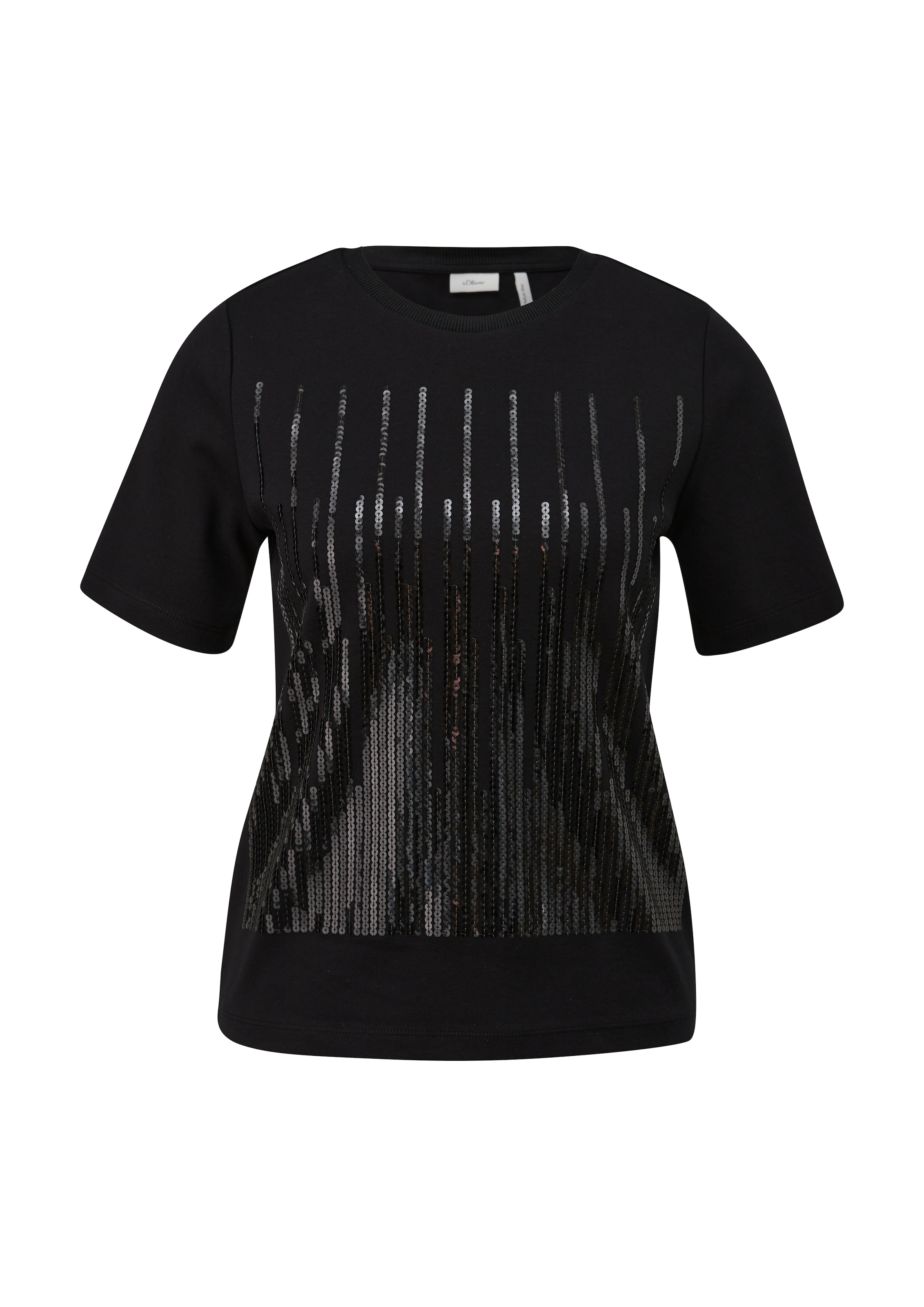 T-shirt s.Oliver BLACK LABEL en noir : devant