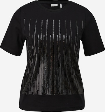 s.Oliver BLACK LABEL T-Shirt in Schwarz: predná strana