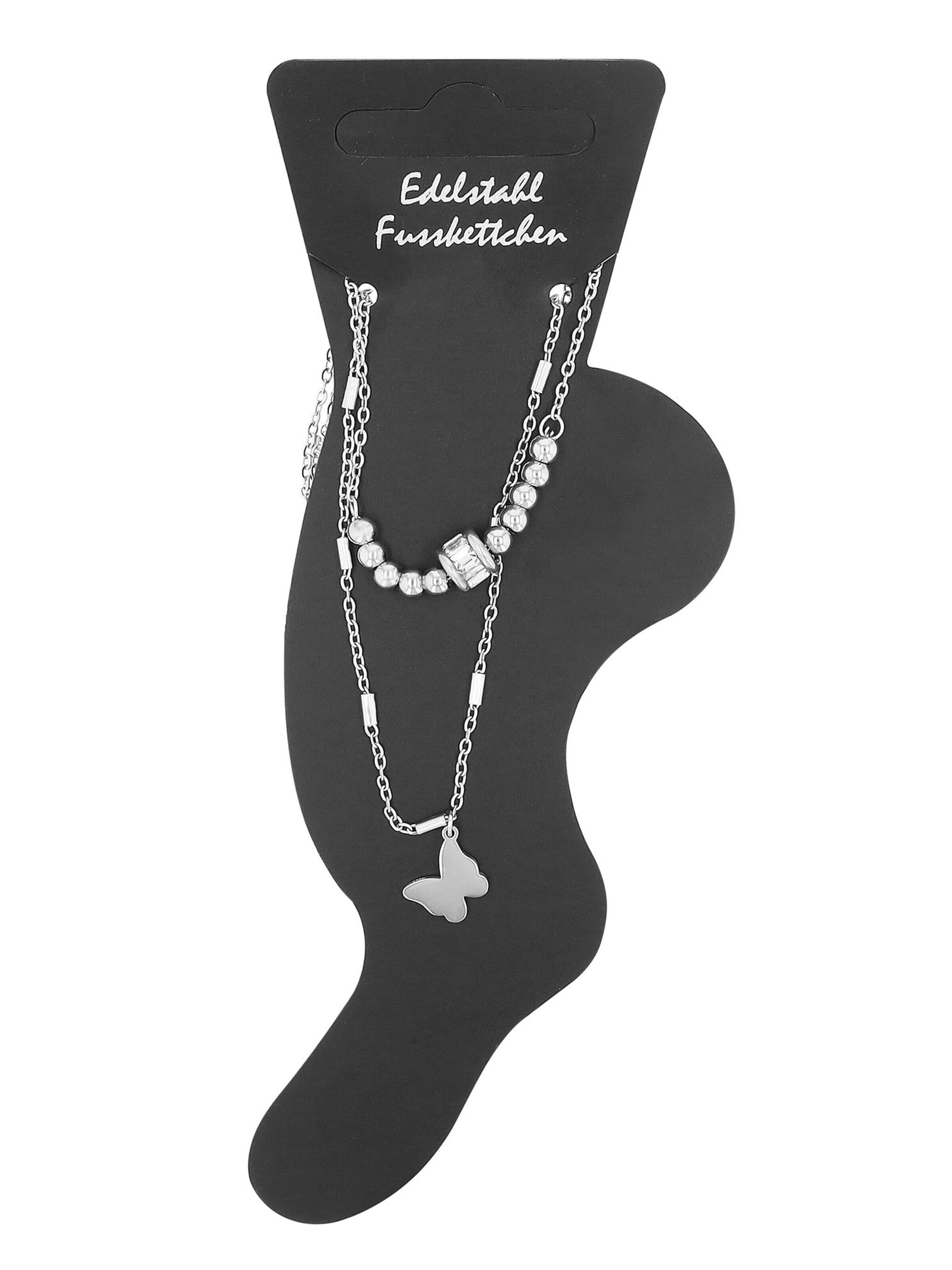 Akzent Foot Jewelry 'Linden, hautverträglich' in Silver: front