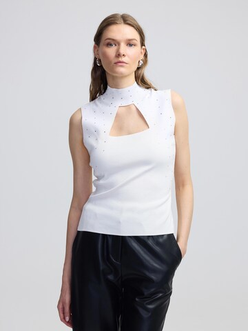Ipekyol Gebreide top in Beige: voorkant