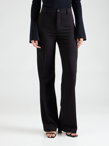 ABOUT YOU x Laura Giurcanu Regular Trousers with creases 'Christina' in Black: front