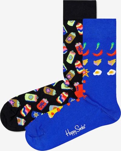 Șosete Happy Socks pe albastru noapte / albastru regal / galben citron / roșu deschis / alb, Vizualizare produs