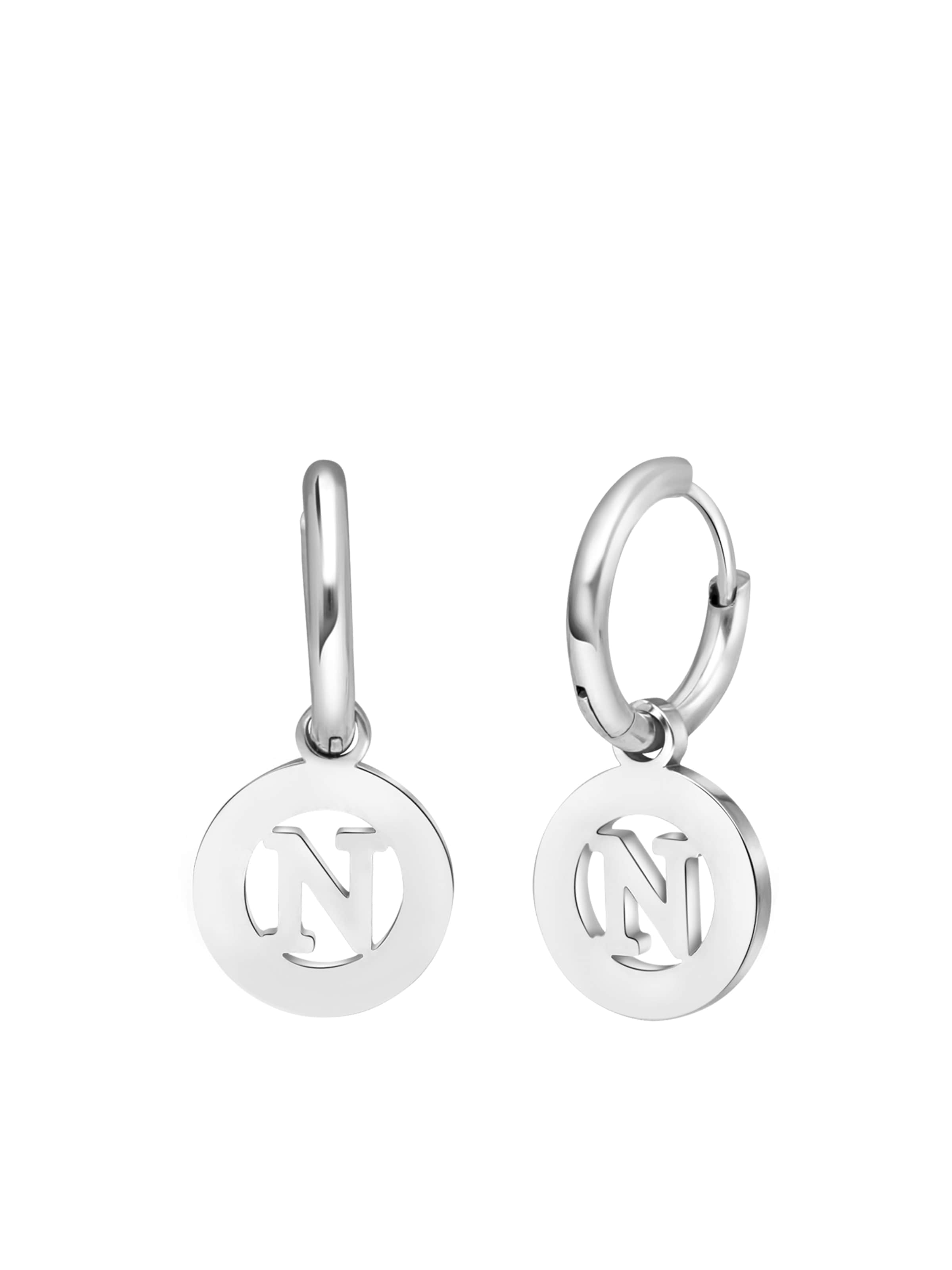 Lucardi Oorbellen in Zilver: voorkant