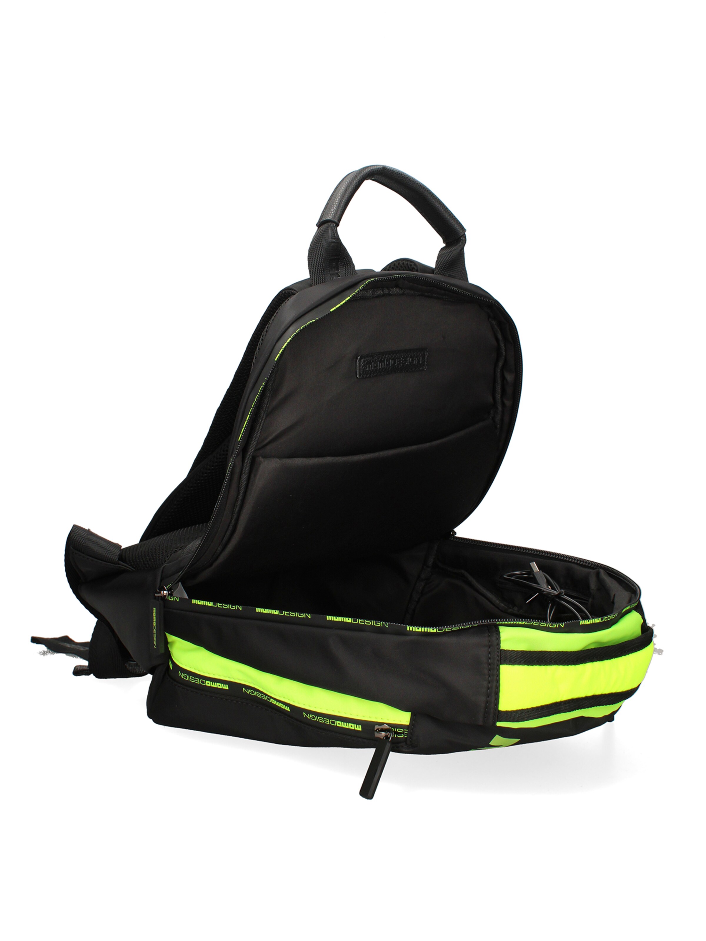 Zaino 'Zaino Momo Design Chiusura Zip Tasche Manico Nylon 29x36x16 cm' di Momo Design in nero