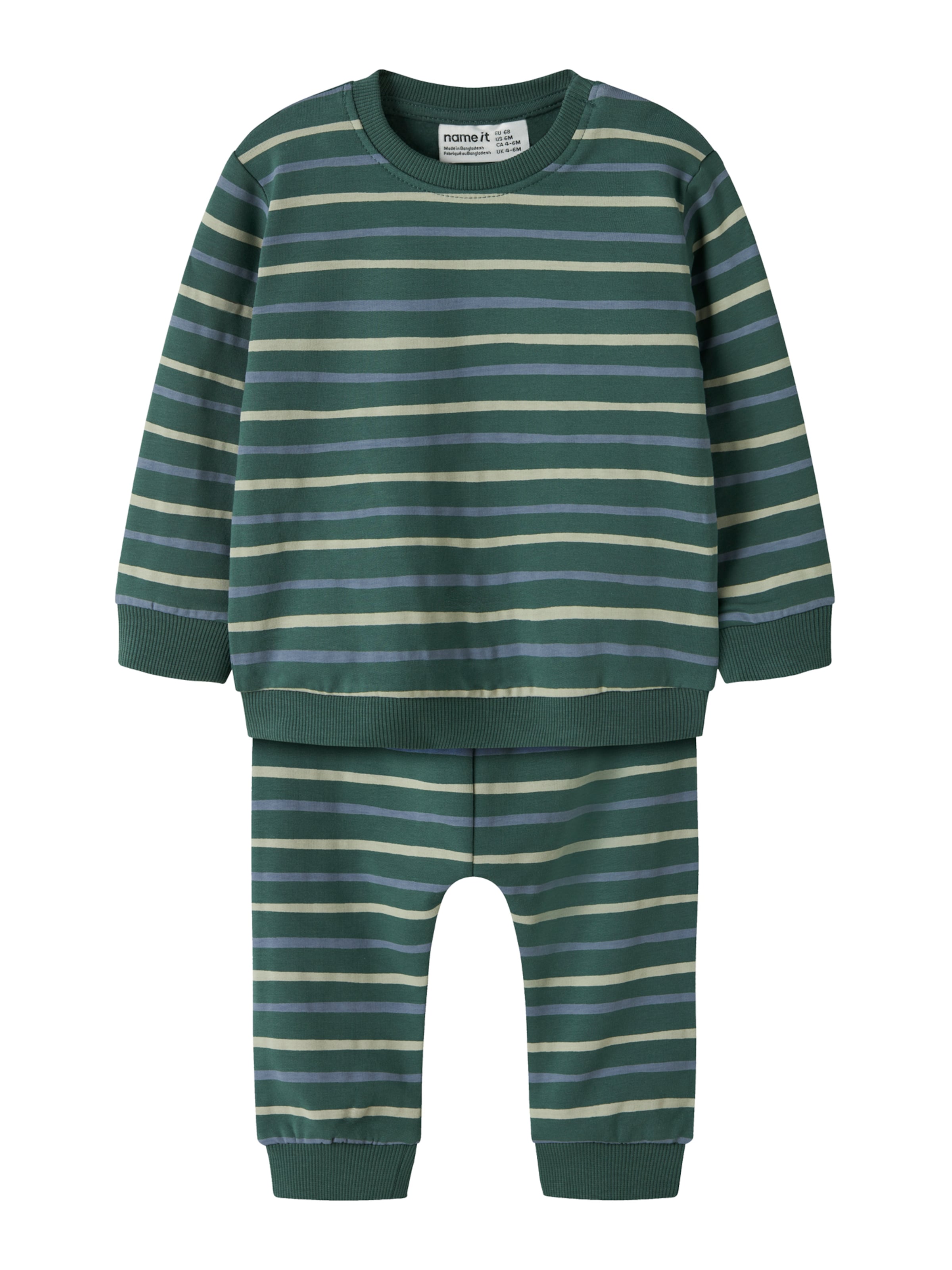 NAME IT Joggingdragt 'NBMVIMMER' i grøn: forside