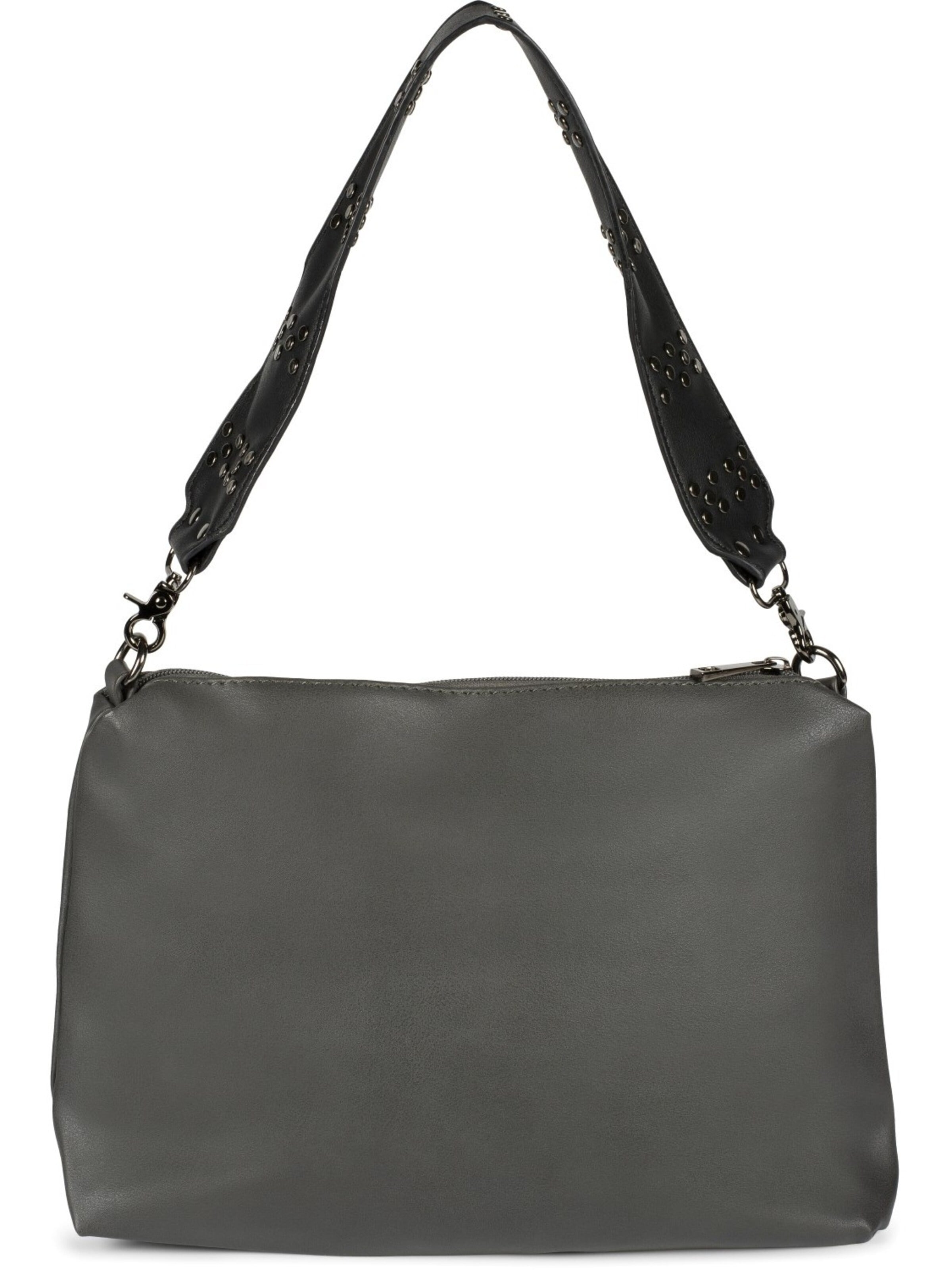 styleBREAKER Schultertasche '2 in 1 Schultertasche mit Nietengurt und Innentasche'‌‌‌‌ in Grau