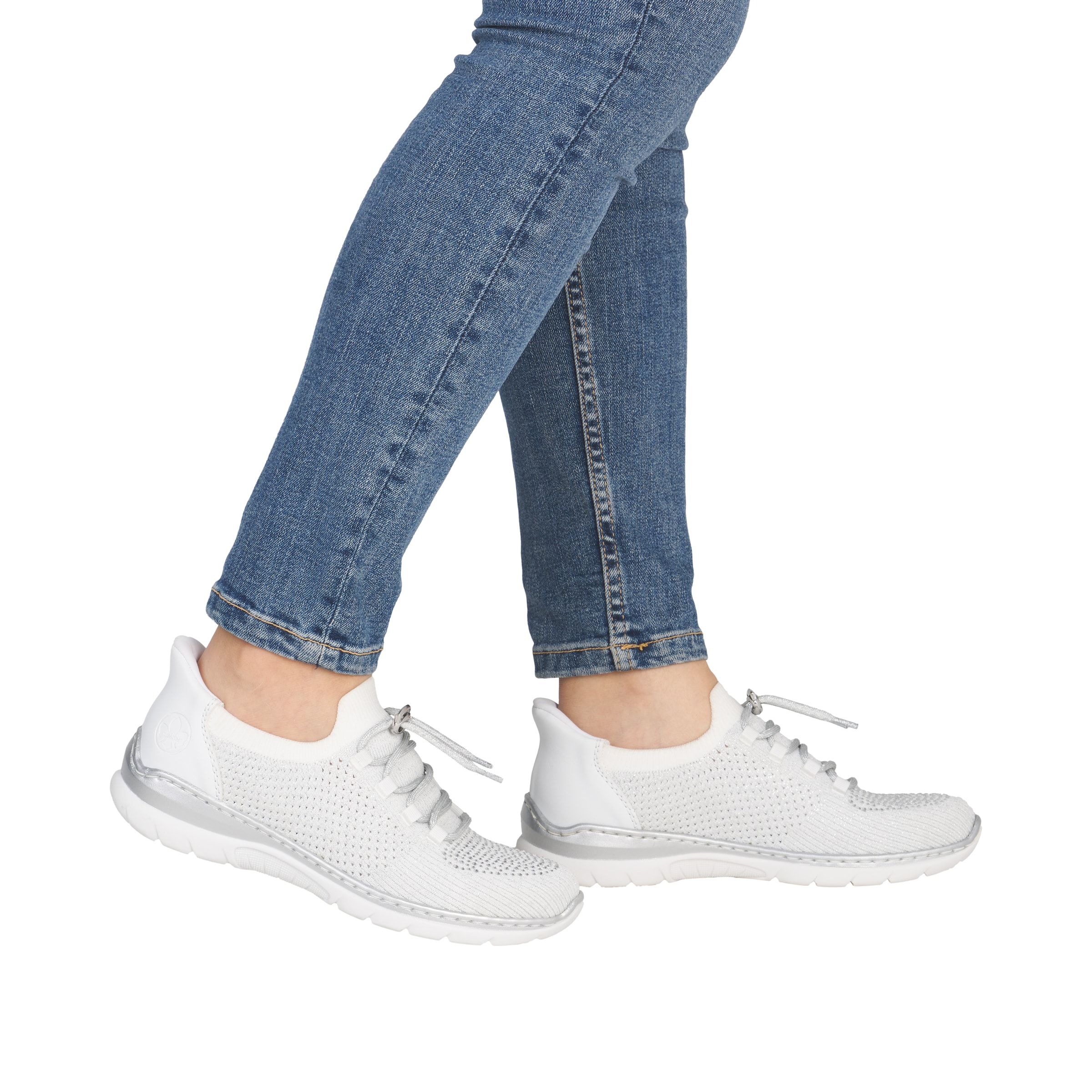 Rieker Slip-Ons in Silver