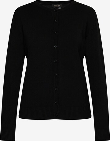 Cardigan usha BLACK LABEL en noir : devant