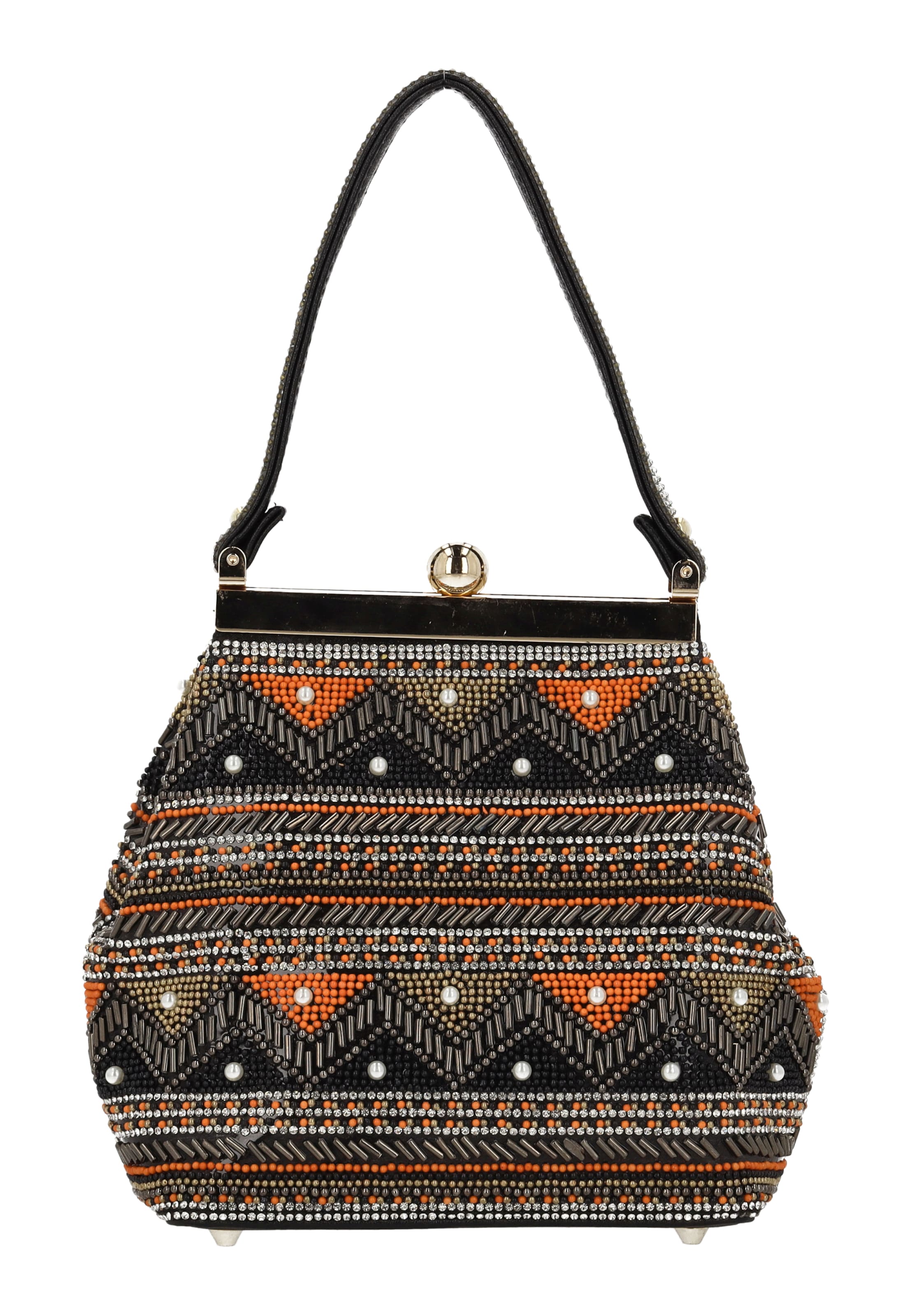 IZIA - Bolso de mano en negro: frente