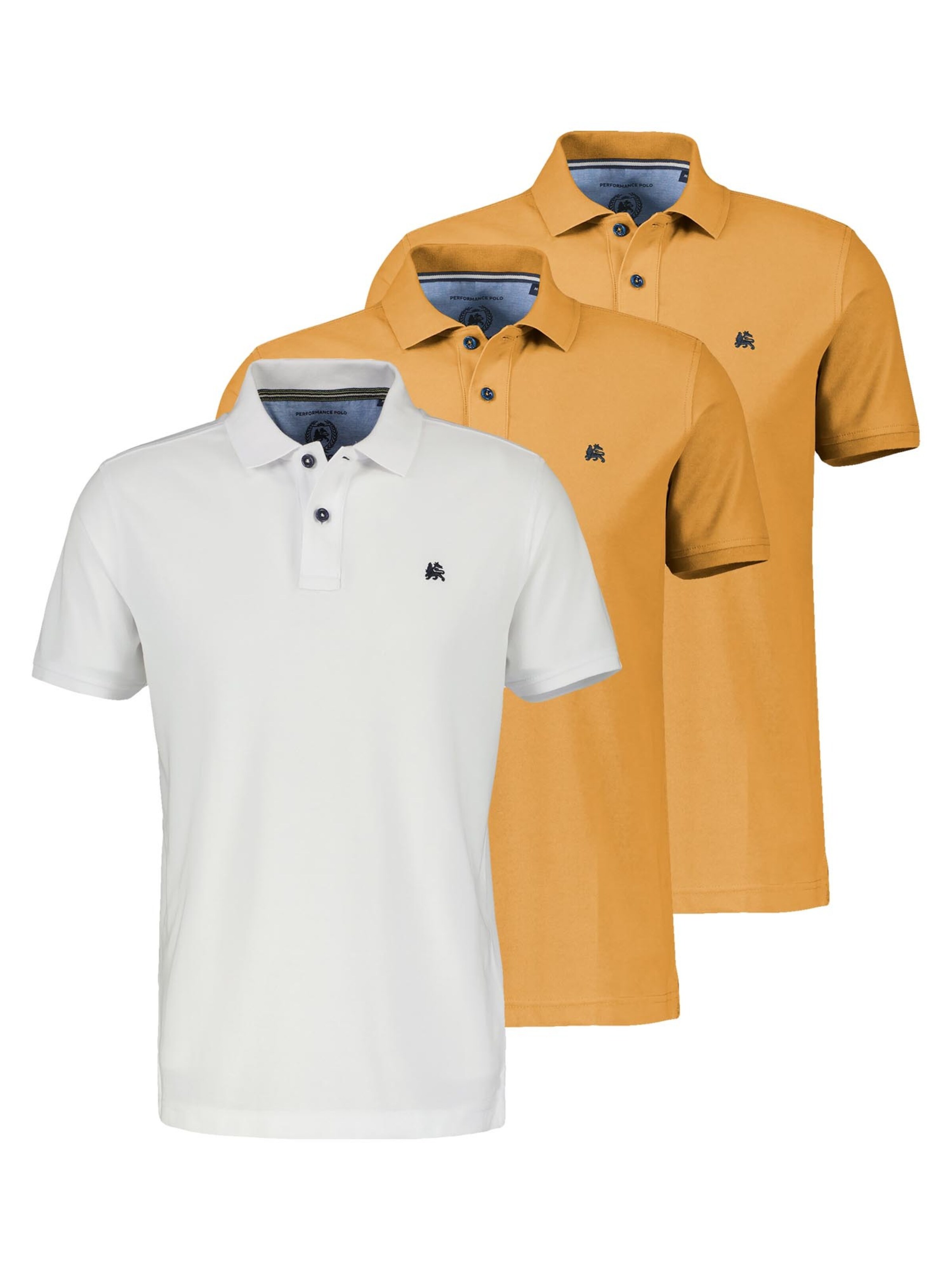 LERROS Shirt 'Basic' in Geel: voorkant