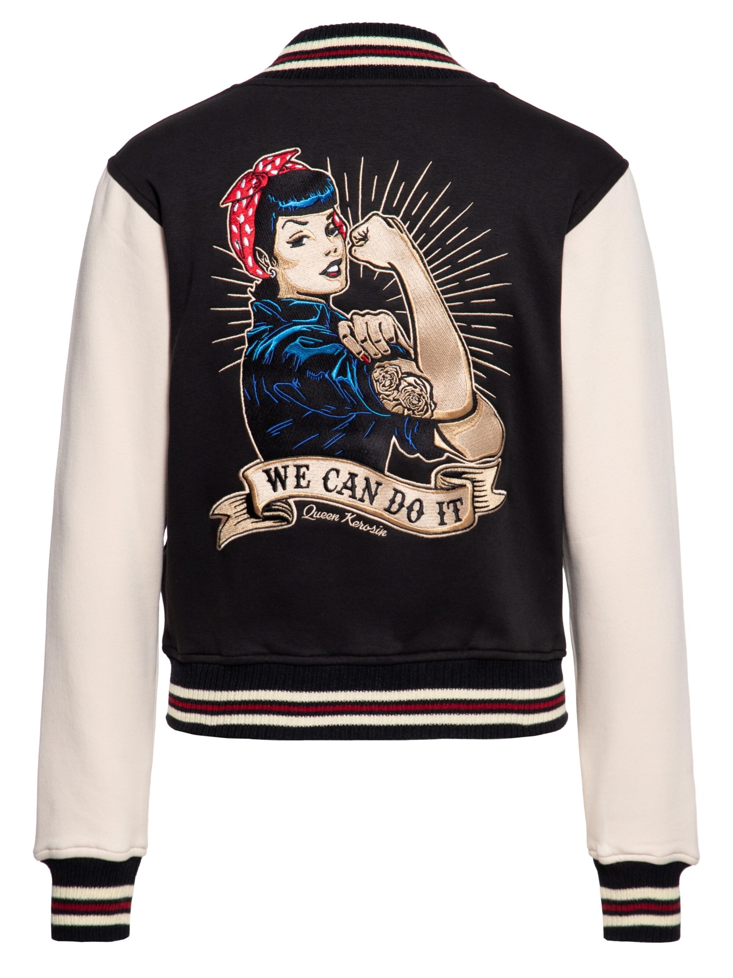Queen Kerosin Sweatjacke 'We Can Do It'‌‌‌‌‌‌‌ in Lila