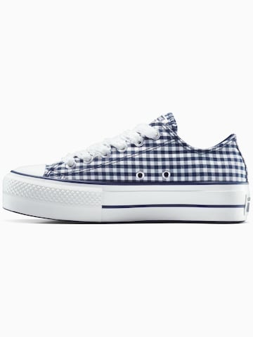 CONVERSE - Zapatillas deportivas bajas 'Converse Chuck Taylor All Star Lift Platform Gingham' en azul