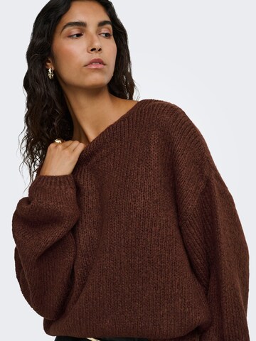 JDY Sweater 'JDYDINEA' in Brown