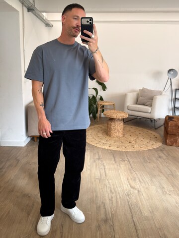 DAN FOX APPAREL T-Shirt 'Arthur' in Blau