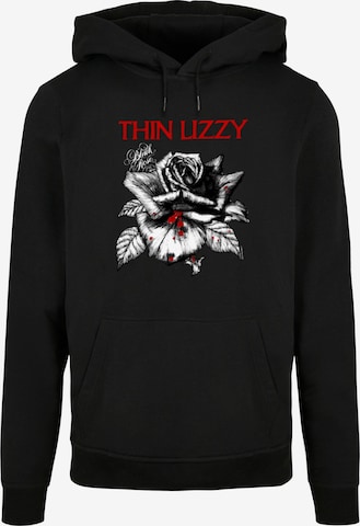 Merchcode Sweatshirt 'Thin Lizzy - Rose' in Zwart: voorkant