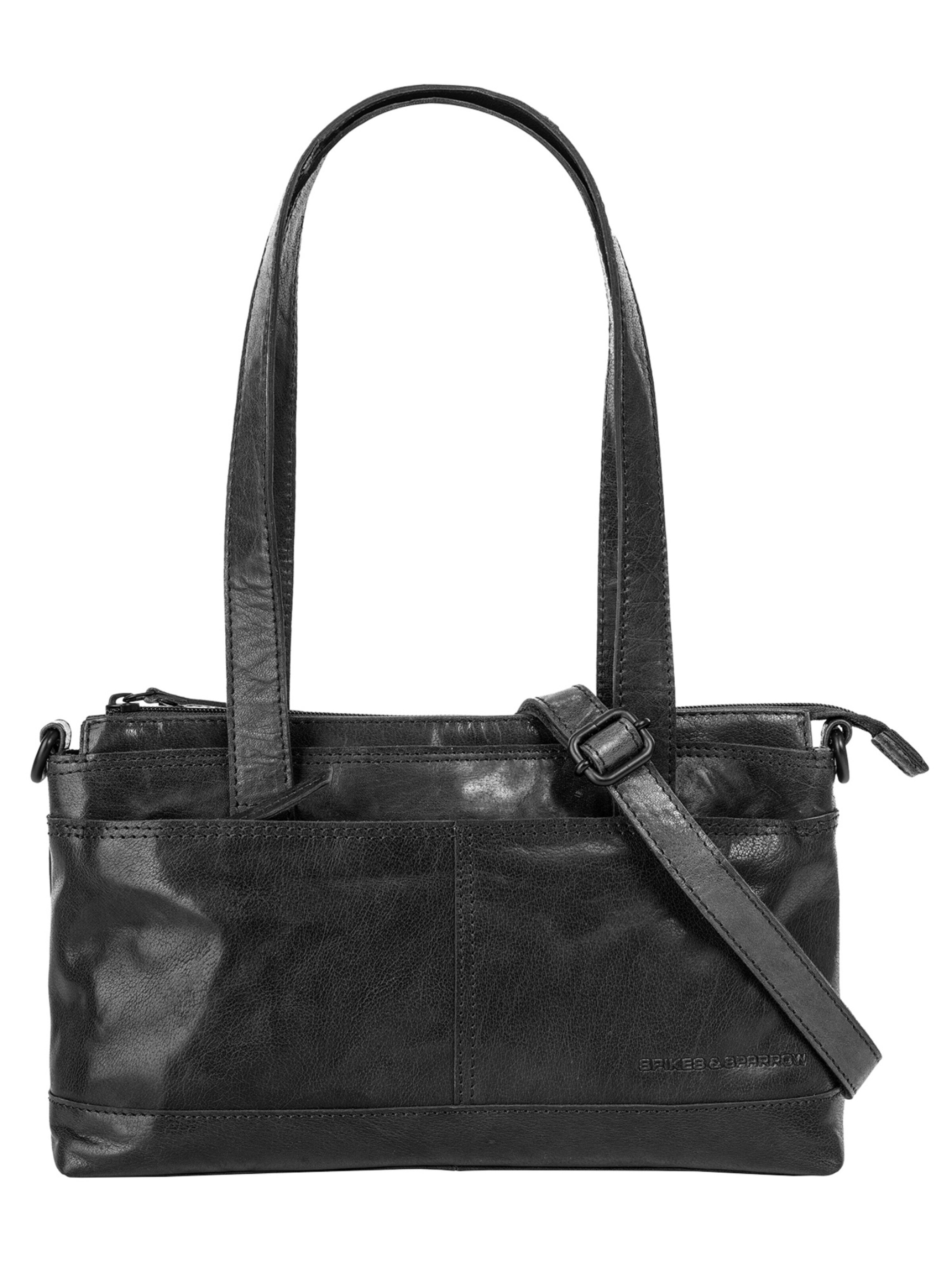 Spikes & Sparrow - Bolso de mano en negro: frente