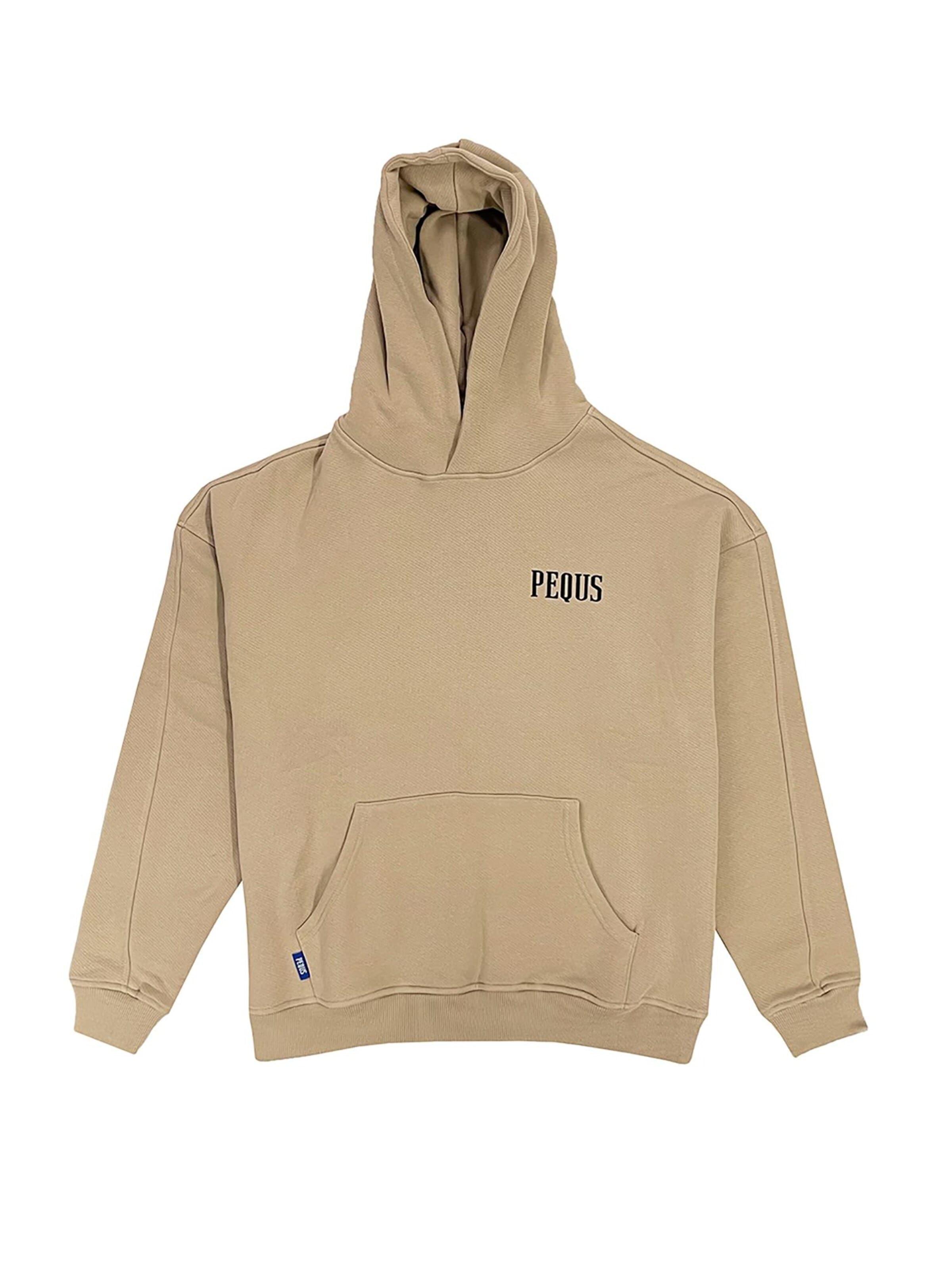 Pequs Sweatshirt 'Logo'‌‌‌‌‌‌‌‌ in S in hellbraun, Produktansicht