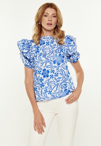 Usha - Blusa en blanco: frente