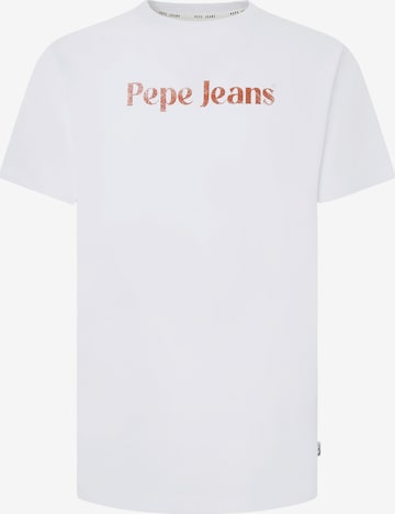 Pepe Jeans T-shirt 'CLIFTON' i vit: framsida