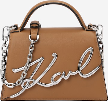 Borsa a mano di Karl Lagerfeld in marrone: frontale