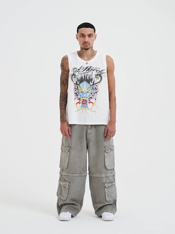 Ed Hardy Regular Cargojeans in Grau