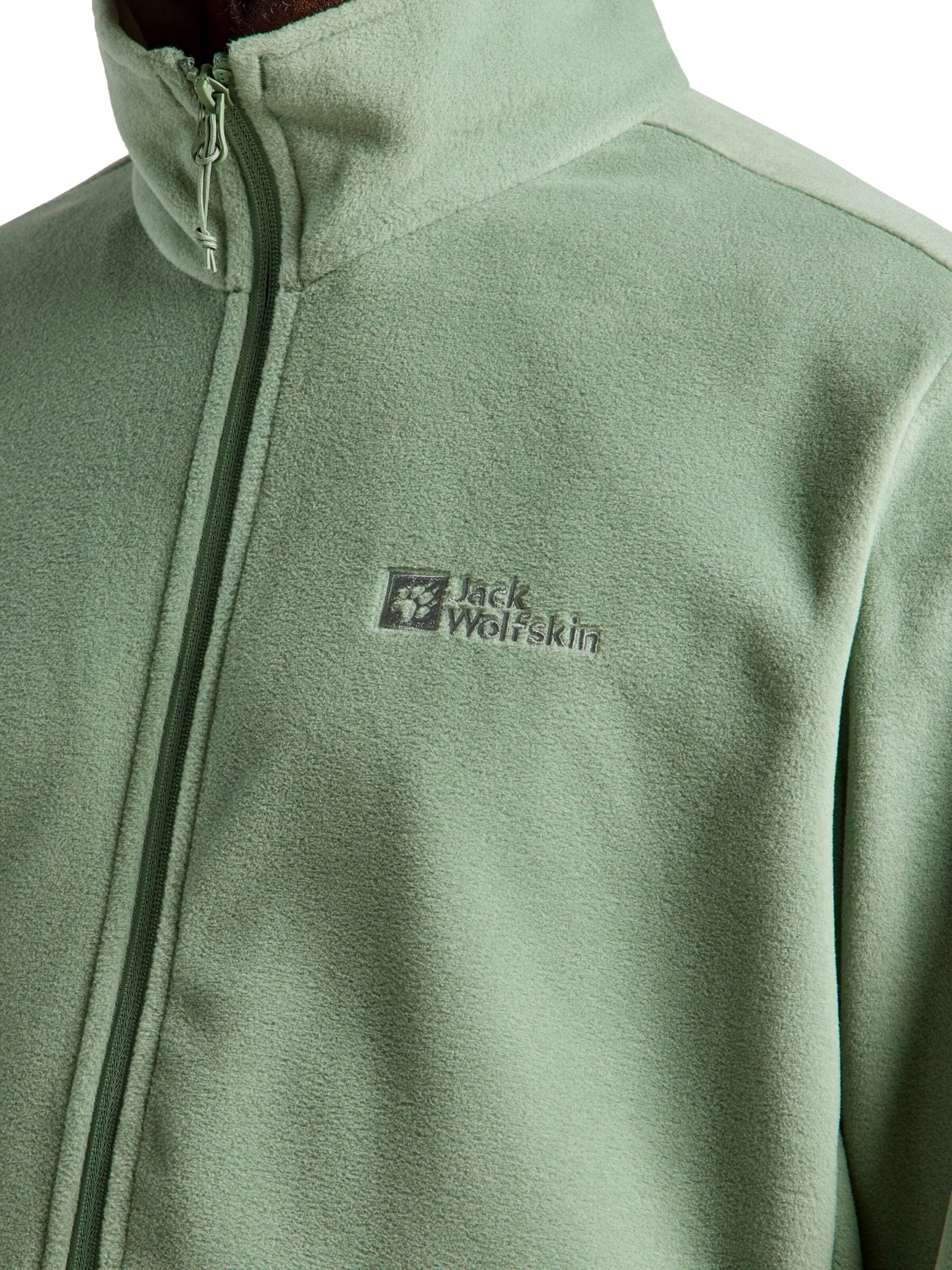 JACK WOLFSKIN Athletic fleece jacket 'Taunus' in Green