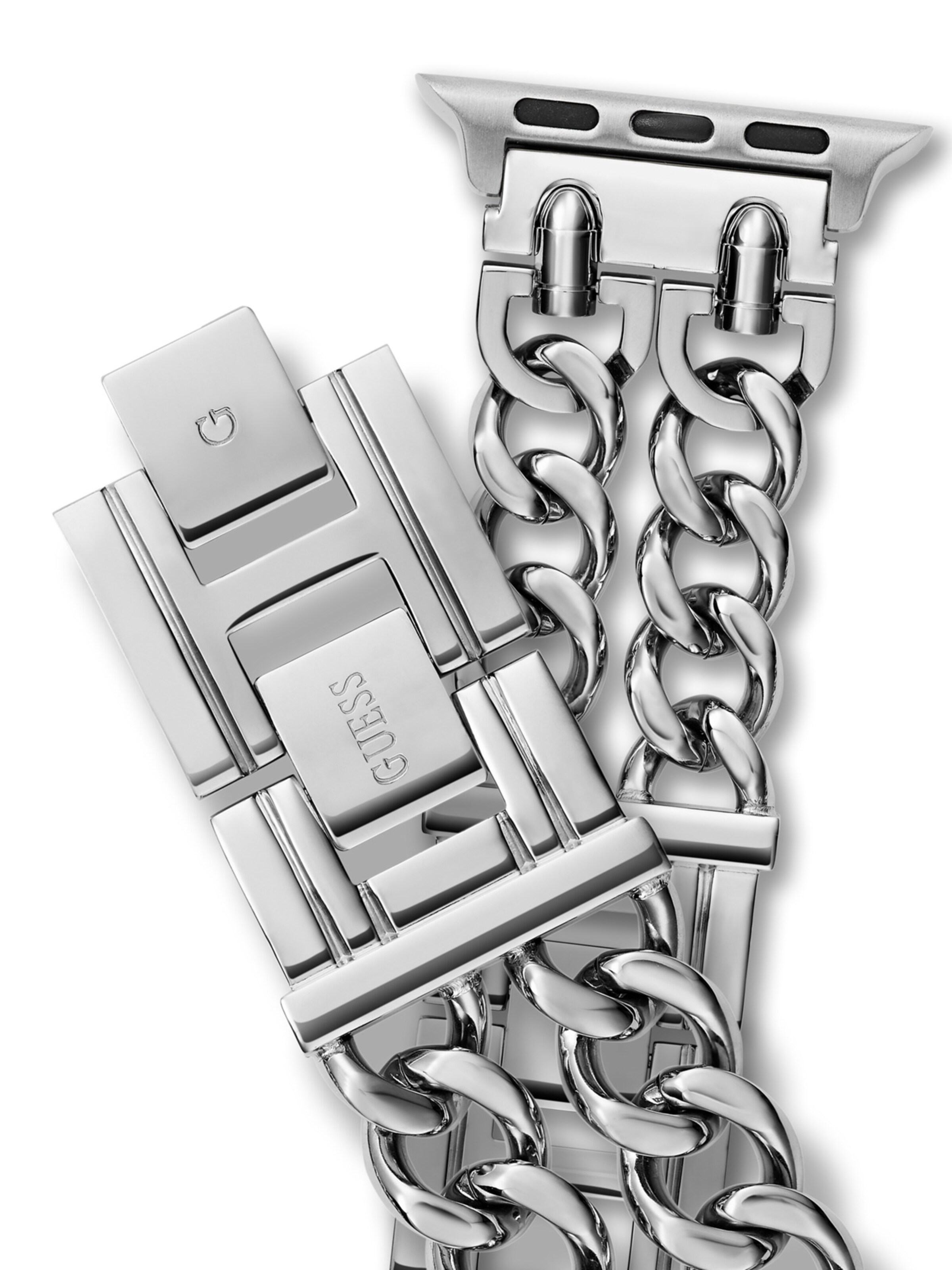 Montre à affichage analogique ' APPLE BAND (38MM-40MM) ' GUESS en argent