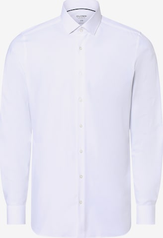 OLYMP Slim fit Button Up Shirt 'Level Five' in White: front